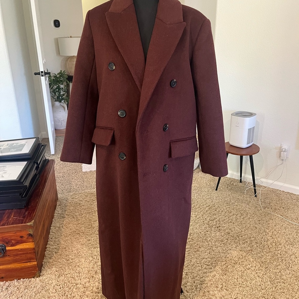 Abercrombie & Fitch Burgundy Trench Coat
